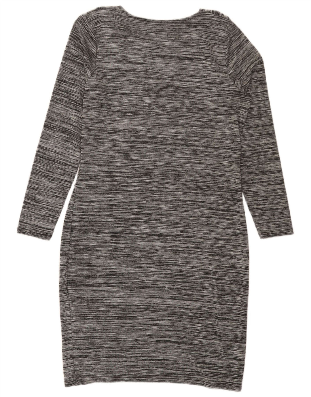 Marks & Spencer Damen Pulloverkleid mit tiefem Ausschnitt, UK 14, Mittelgrau meliert