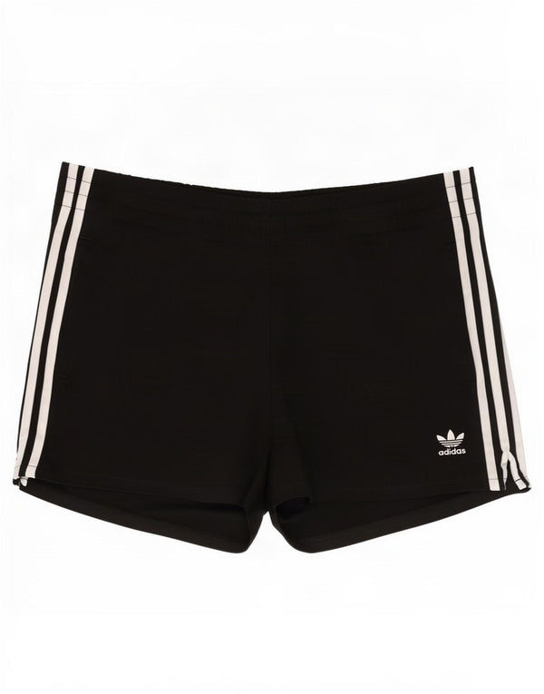 Adidas Damen Sportshorts UK 12 Medium Schwarz Polyester