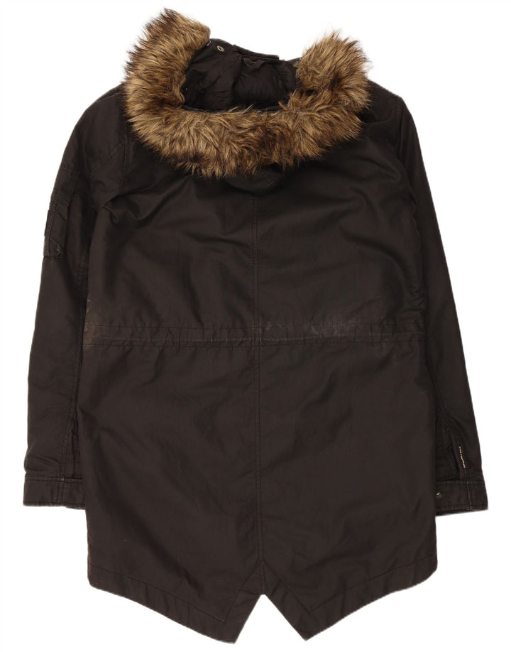 Superdry Herren-Parka mit Kapuze, UK 38, mittleres Khaki