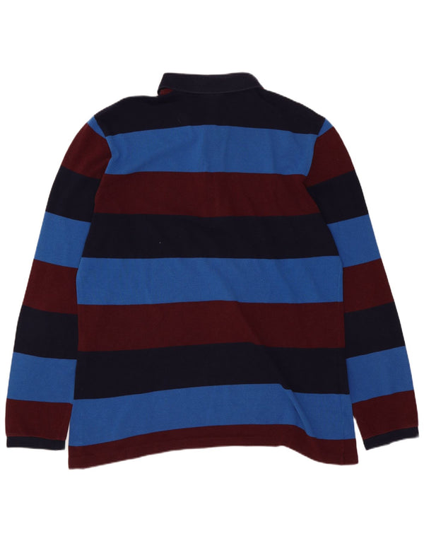 Lacoste Herren-Rugby-Poloshirt, Größe 4, mittelgroß, mehrfarbig gestreift