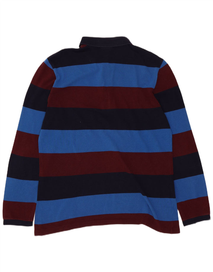 Lacoste Herren-Rugby-Poloshirt, Größe 4, mittelgroß, mehrfarbig gestreift