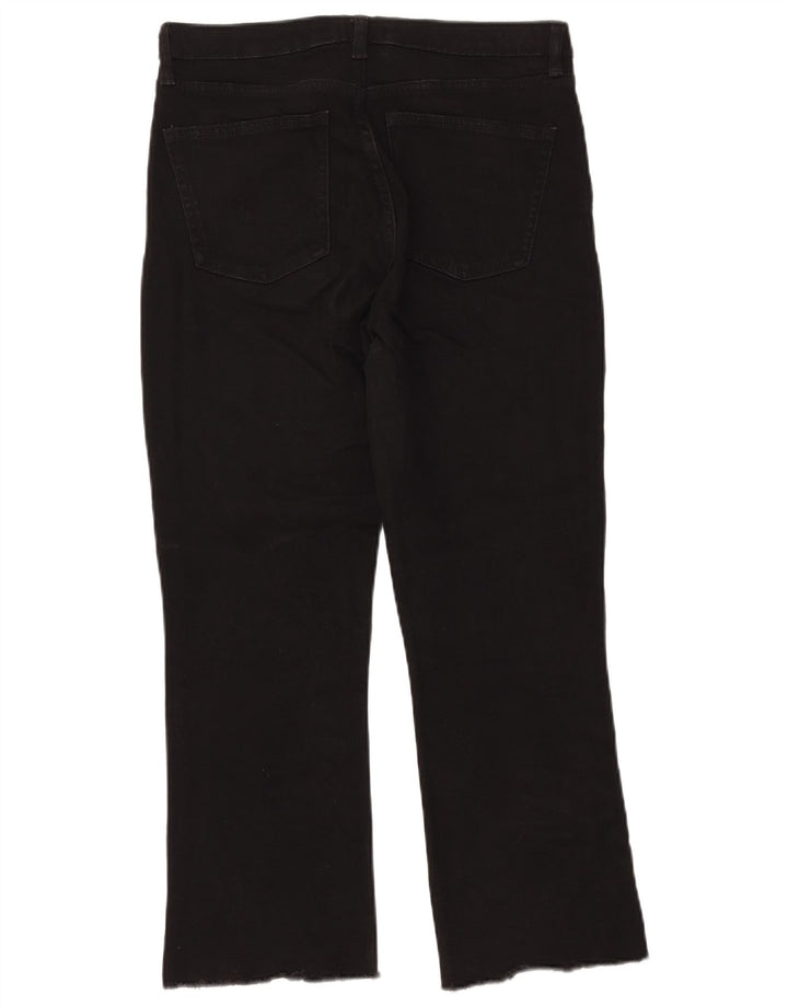 Zara Damen Bootcut-Jeans mit hoher Taille, EU 40, Mittel W30 L26, Schwarz