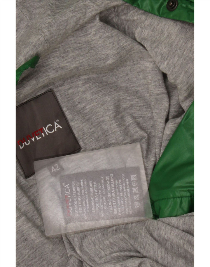 Duvetica Wattierte Damenjacke mit Kapuze IT 42 Mittelgrünes Polyamid