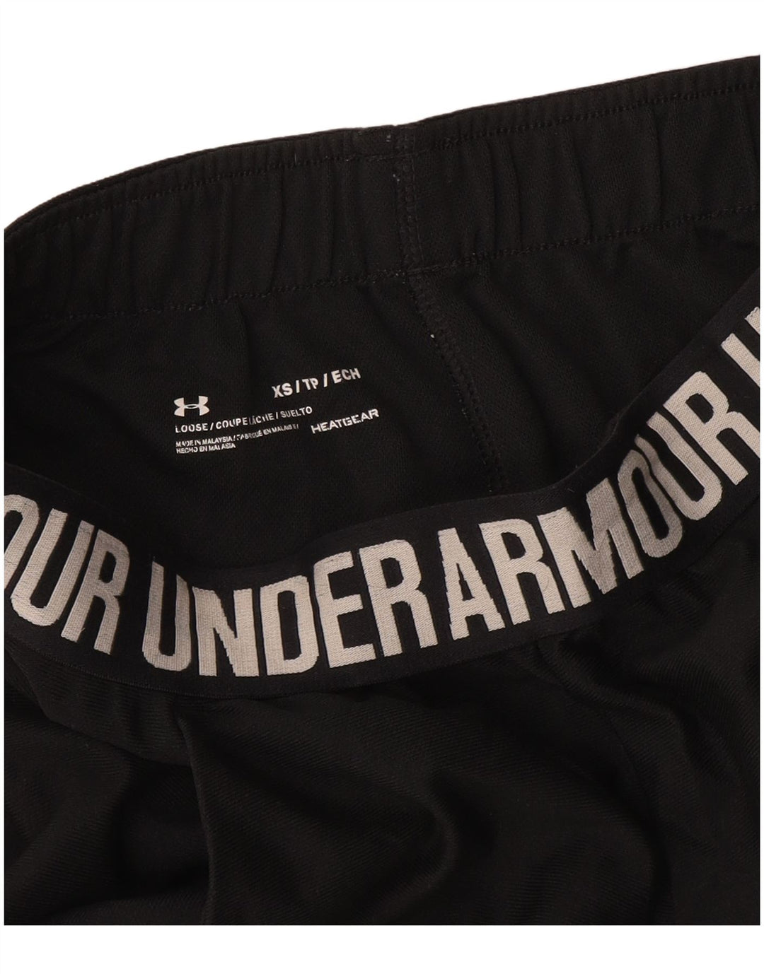 UNDER ARMOUR Damen Heat Gear Graphic Sportshorts UK 4 XS Schwarz