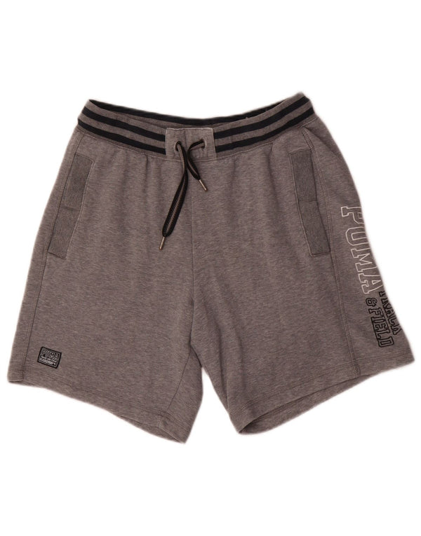 Puma Herren Graphic Sport Shorts Small Grau gestreift