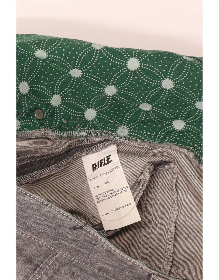 Rifle Herren Straight Jeans W34 L33 Graue Baumwolle