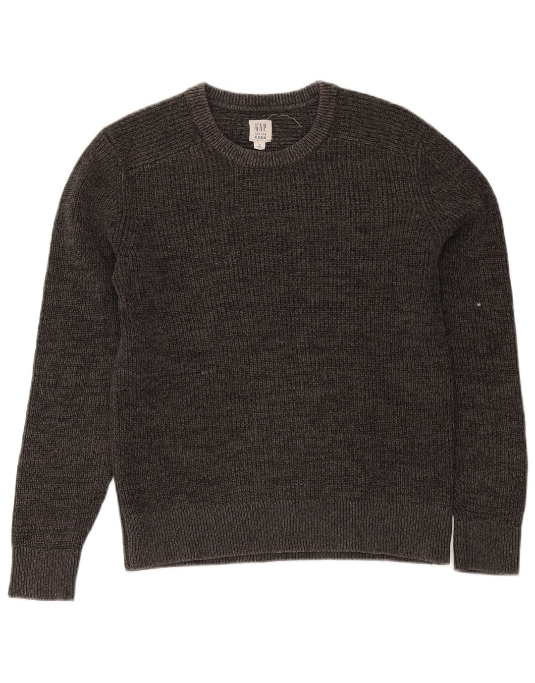 Gap Herren-Pullover mit Rundhalsausschnitt, XS, graue Baumwolle