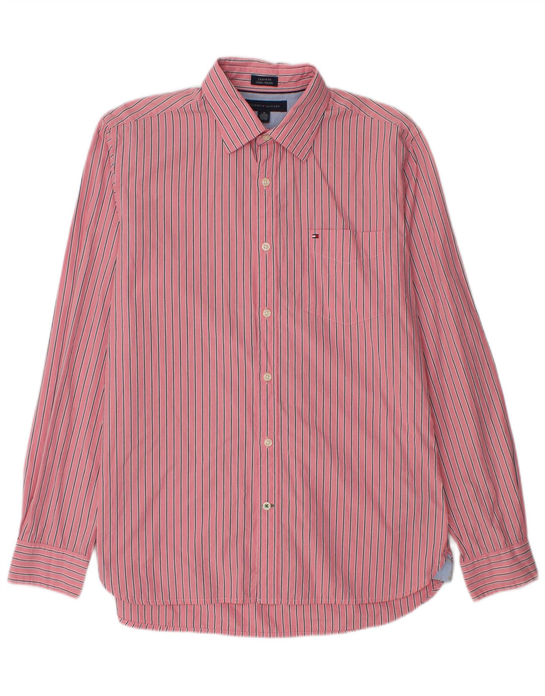 TOMMY HILFIGER Herren Coupe Ajustee Custom Fit Hemd Mittelrosa gestreift