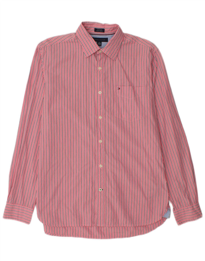 TOMMY HILFIGER Herren Coupe Ajustee Custom Fit Hemd Mittelrosa gestreift