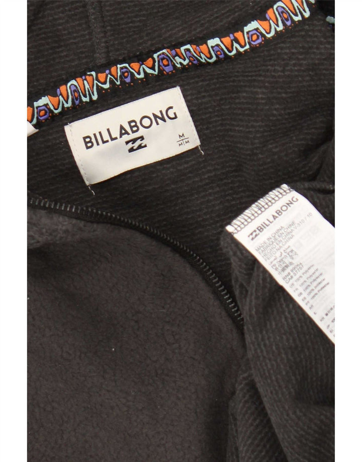 Billabong Herren-Fleecepullover mit Kapuze und Reißverschluss am Hals, mittelgraues Polyester