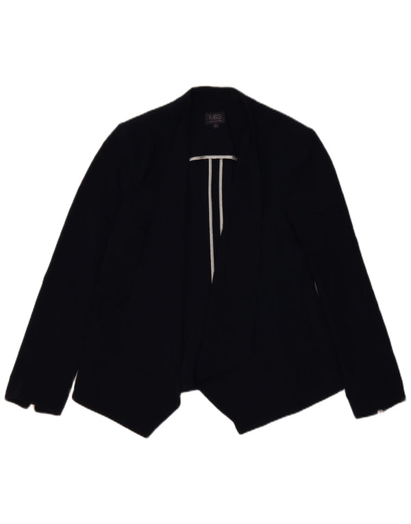MARKS & SPENCER Offene Damen-Blazerjacke UK 12 Mittelmarineblaues Polyester