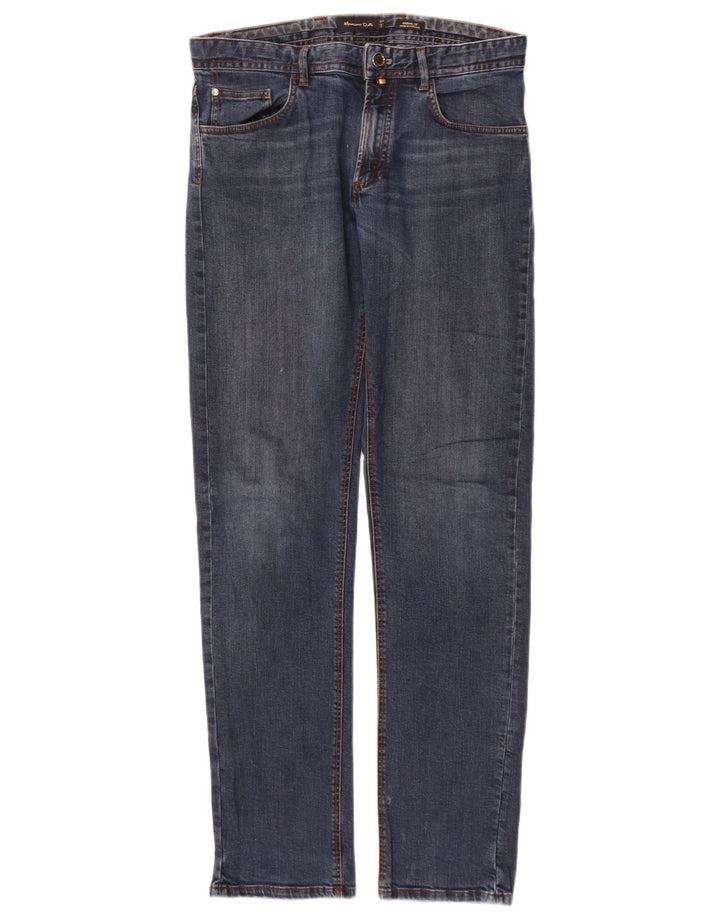 MASSIMO DUTTI Mens Straight Jeans EU 40 Medium W31 L33 Navy Blue