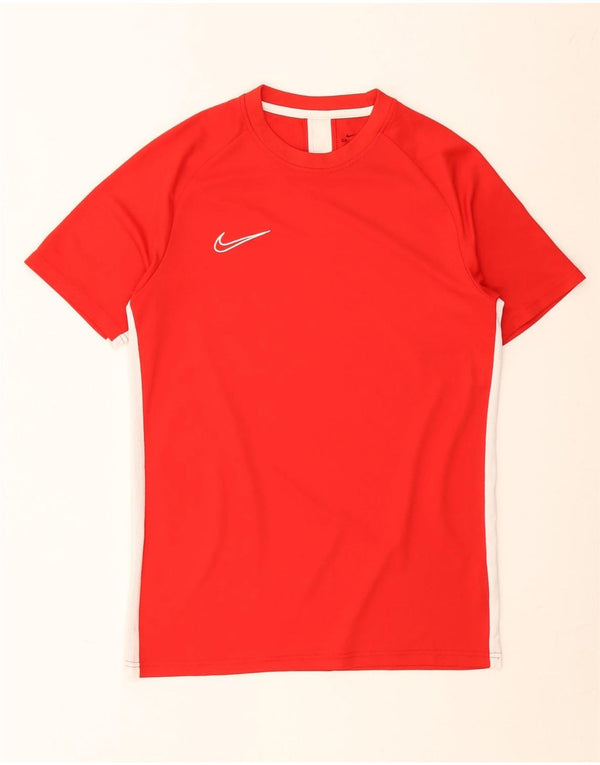 Nike Herren Dri Fit T-Shirt Top Mittelrot Farbblock