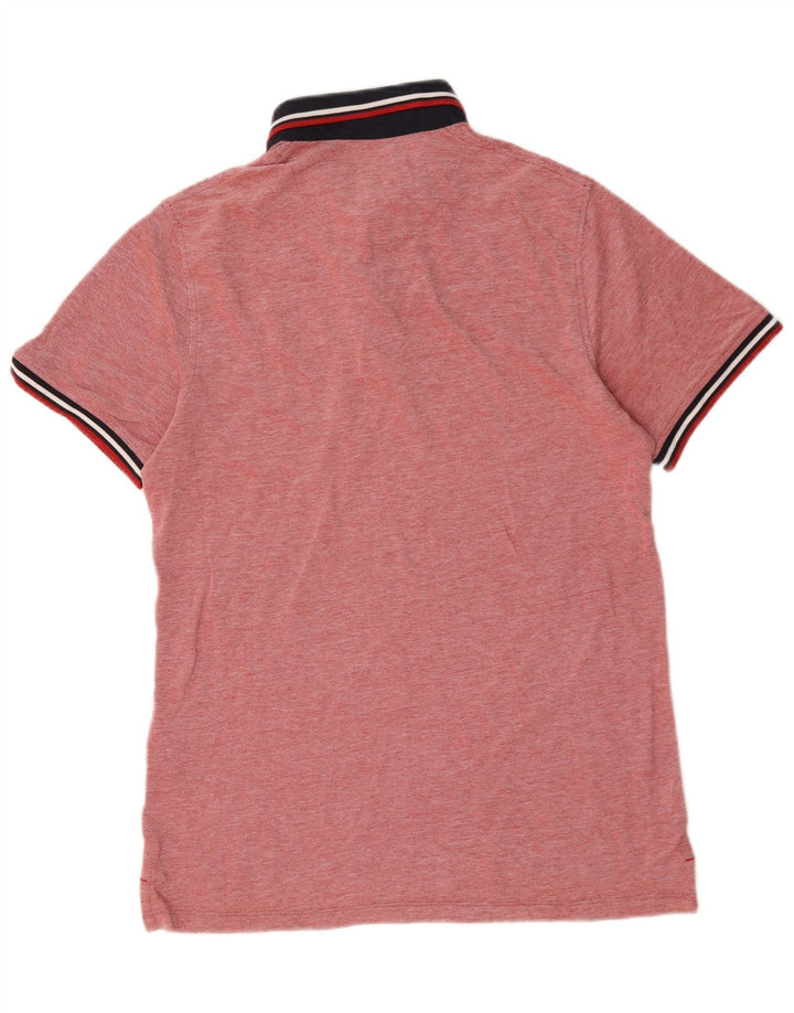 Jack & Jones Herren-Poloshirt, groß, rote Colourblock-Baumwolle