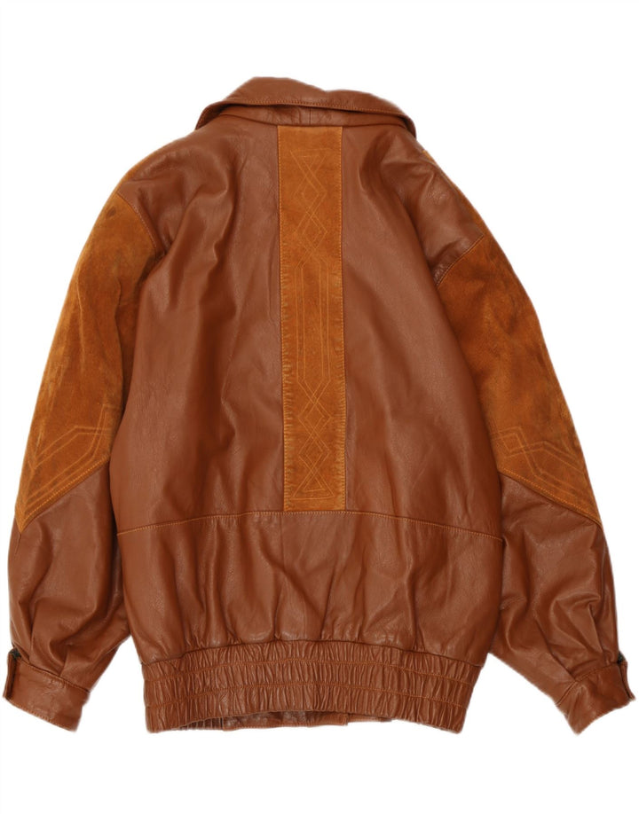 Vintage Damen Lederjacke UK 14 Large Braun