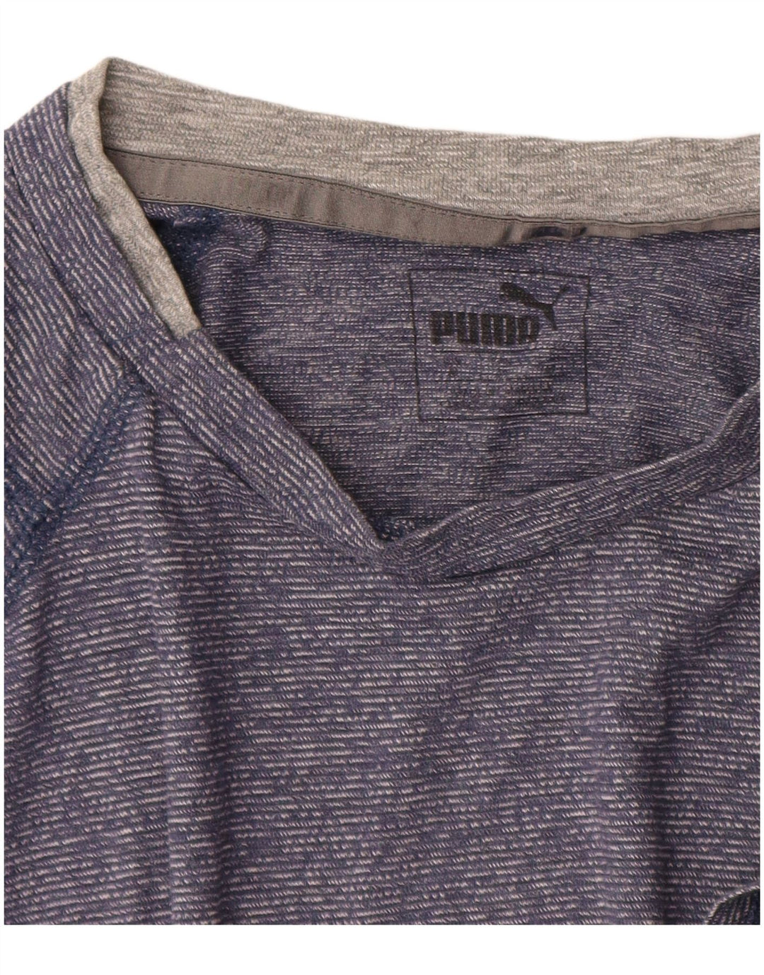 PUMA Herren T-Shirt Top Mittelblau Nadelstreifen