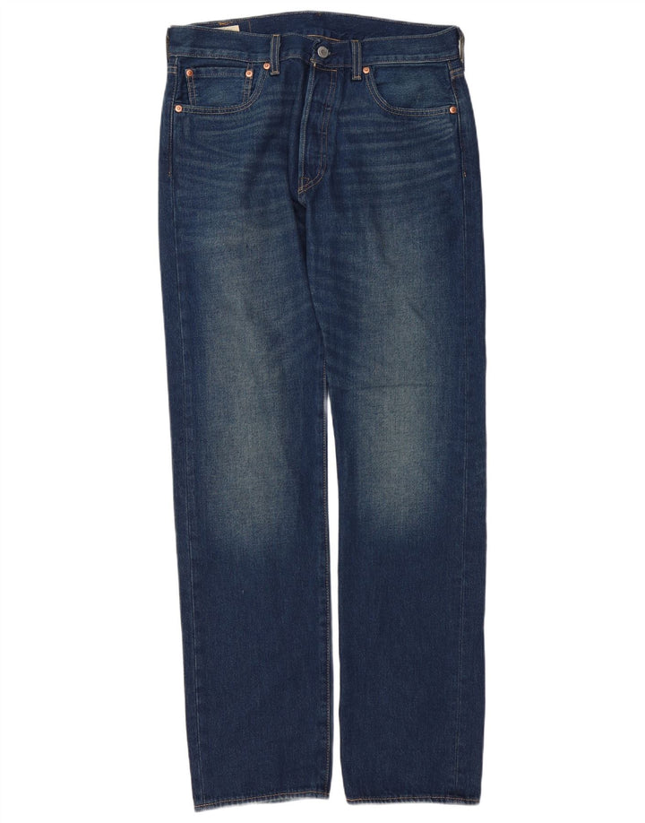 Levi's Herren 501 Straight Jeans W32 L34 Blaue Baumwolle