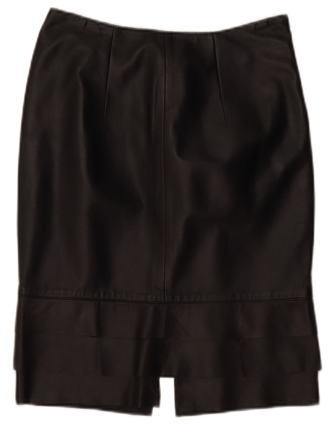 ROBERTA SCARPA Damen Rock mit hoher Taille US 6 Medium W26 Schwarzes Leder