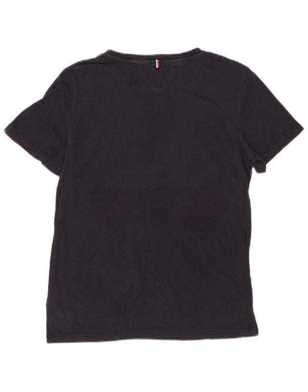 Tommy Hilfiger Womens T-Shirt Top UK 12 Medium Navy Blue Cotton