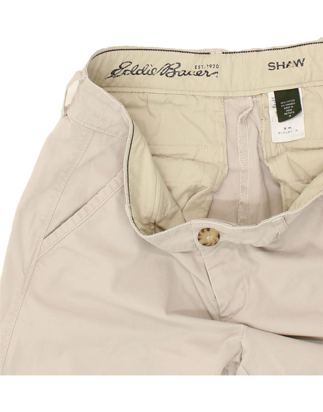EDDIE BAUER Womens Chino Shorts US 4 Small W32 Grey Cotton Vintage Eddie Bauer and Second-Hand Eddie Bauer from Messina Hembry 