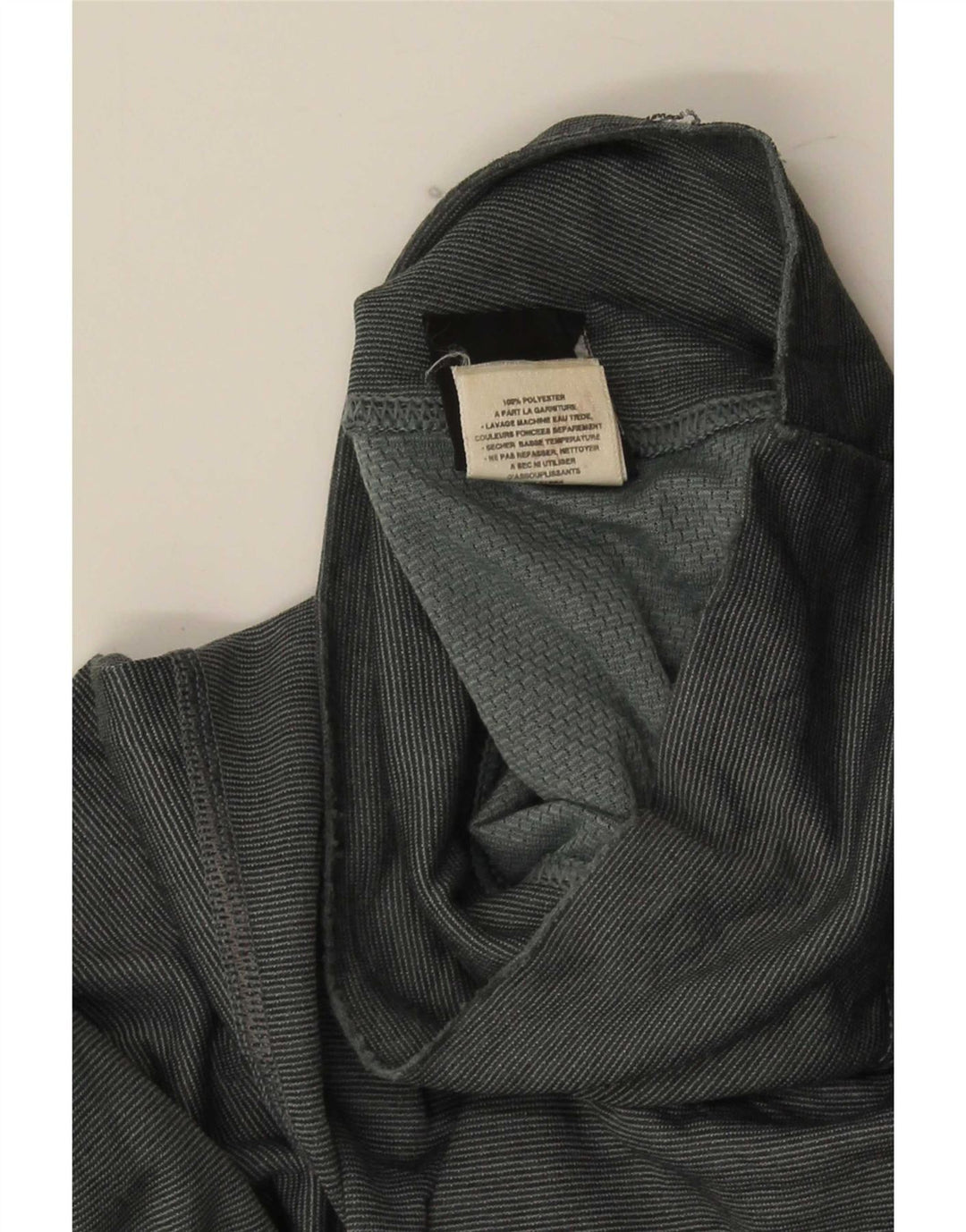 Patagonia Herren-Oberteil, langärmelig, groß, graues Nadelstreifen-Polyester