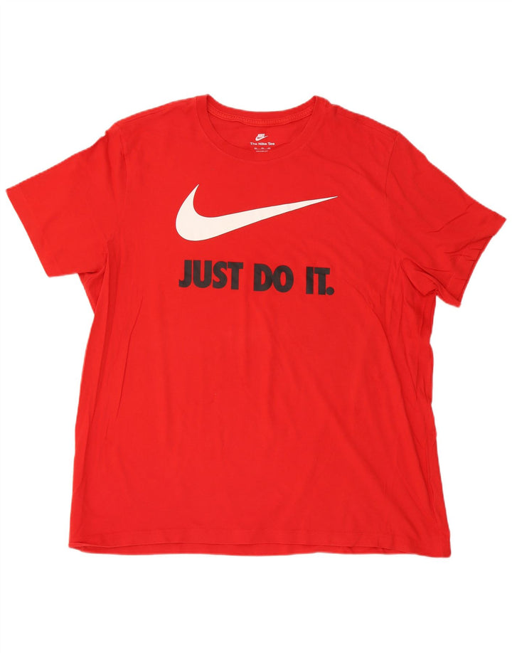 Nike Herren Grafik T-Shirt Top 2XL Rot