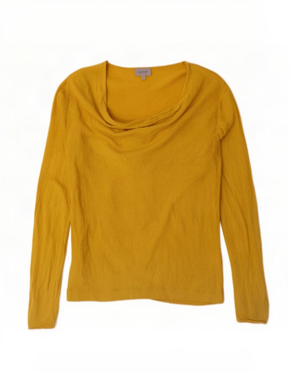 Jigsaw Damen Top Langarm UK 16 Large Gelb Polyamid