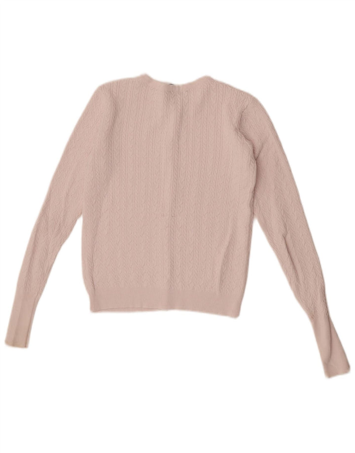 Zara Damen Crop Cardigan Pullover UK 8 Small Pink