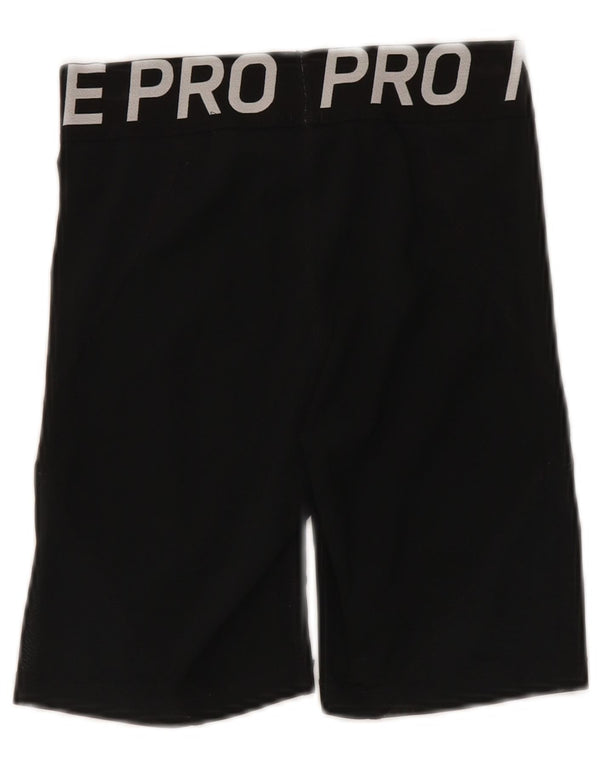Nike Damen Graphic Slim Fit Sport Shorts UK 10 Small Schwarz Sport