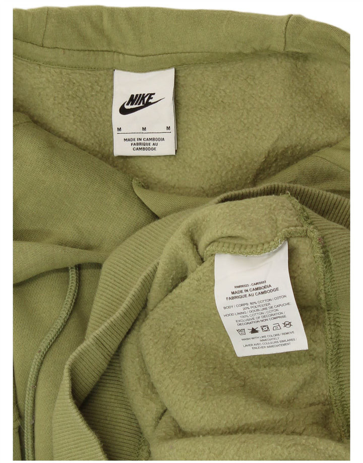 NIKE Damen-Pullover mit übergroßem Kapuzenpullover, UK 14, mittelgrüne Baumwolle