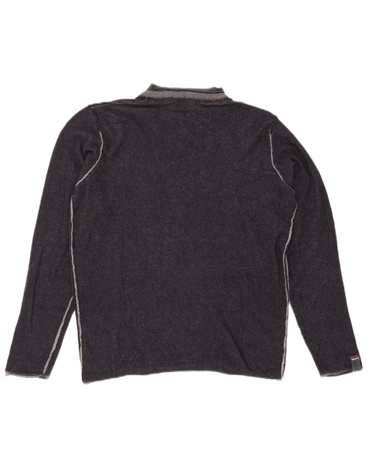 Avirex Herren-Pullover mit V-Ausschnitt, mittleres Marineblau