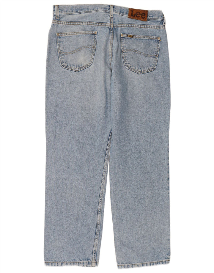 LEE Herren Straight Jeans W36 L30 Blaue Baumwolle