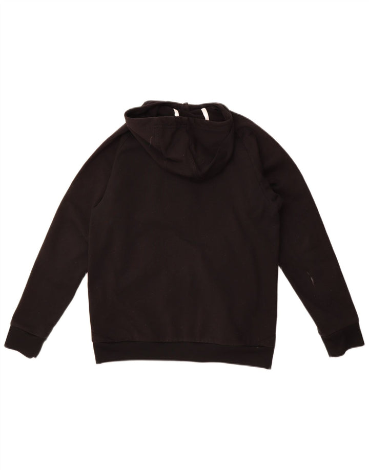 Adidas Jungen Kapuzenpullover mit Reißverschluss, 13–14 Jahre, schwarzes Polyester