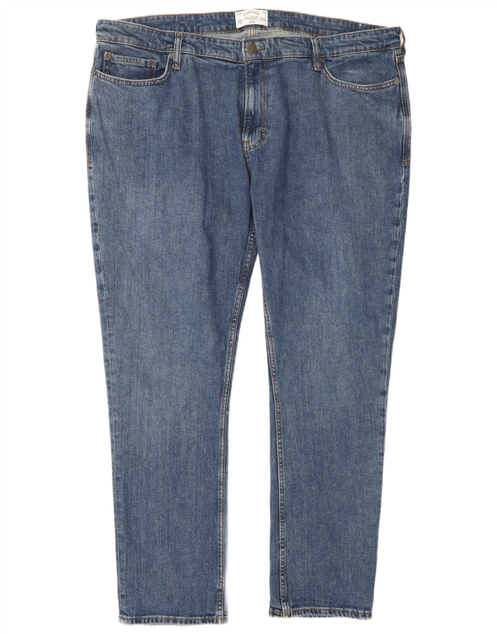 FAT FACE Herren Slim Jeans W42 L34 Blaue Baumwolle