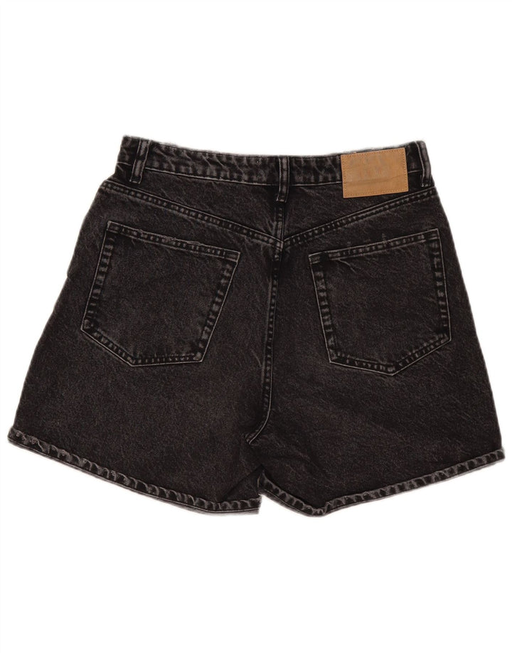 Zara Damen Jeansshorts EU 40 Medium W30 Graue Baumwolle
