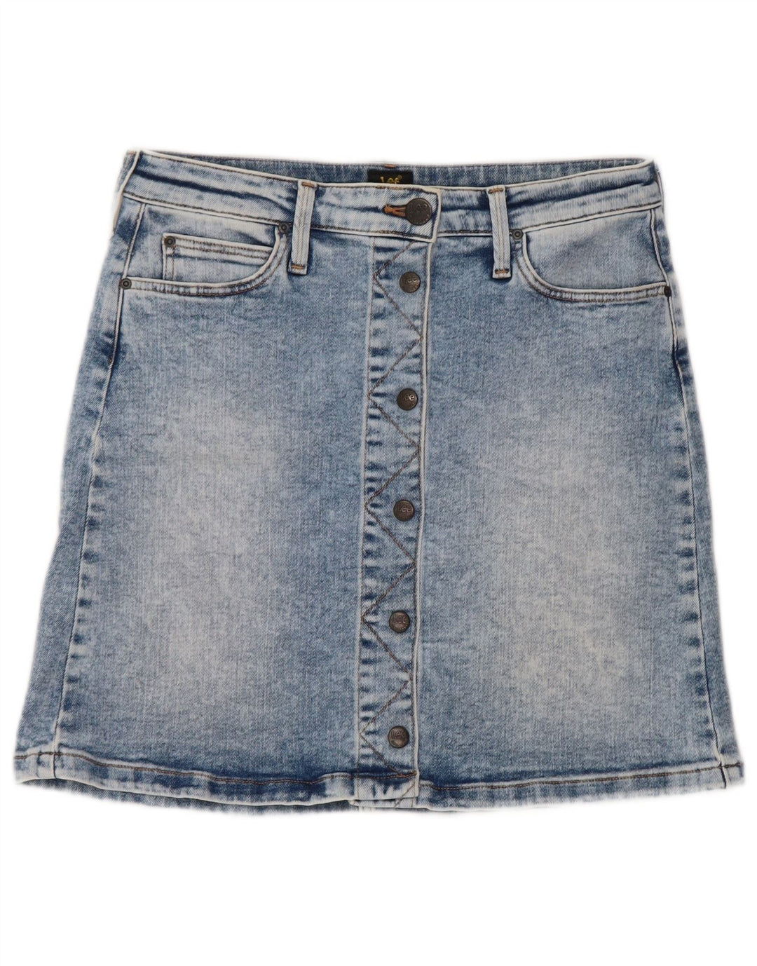 LEE Damen-Denim-A-Linien-Rock W29, mittelblaue Baumwolle