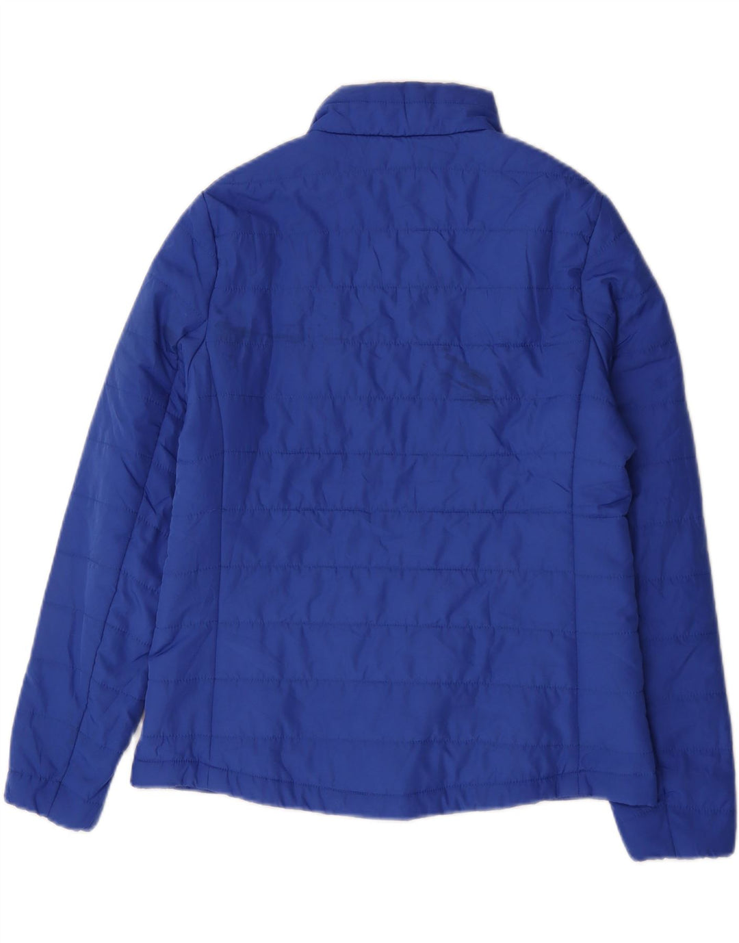 Marks & Spencer Damen Wattierte Jacke UK 12 Mittelblaues Polyester