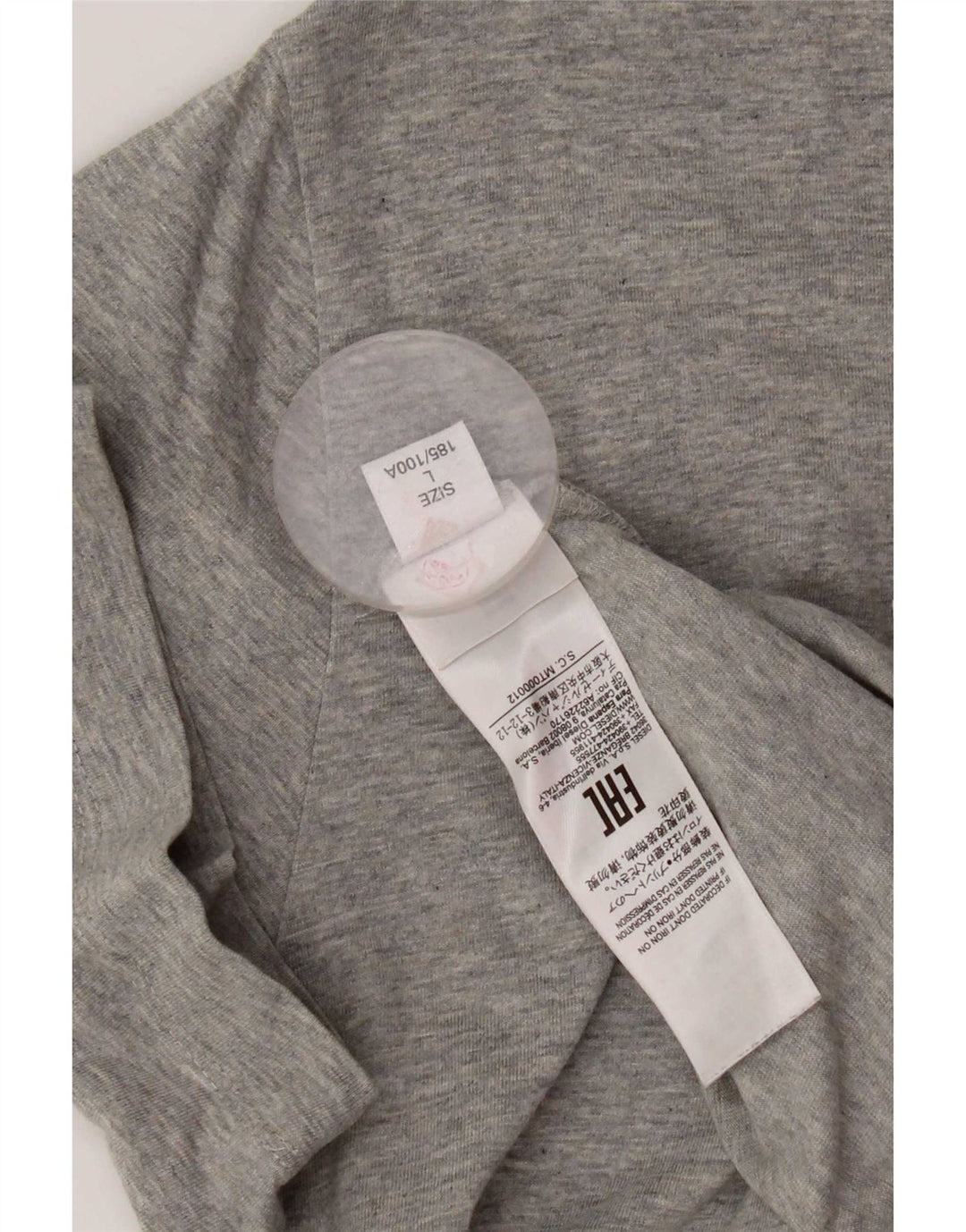 Diesel Herren-T-Shirt mit Grafik, groß, aus grauer Baumwolle