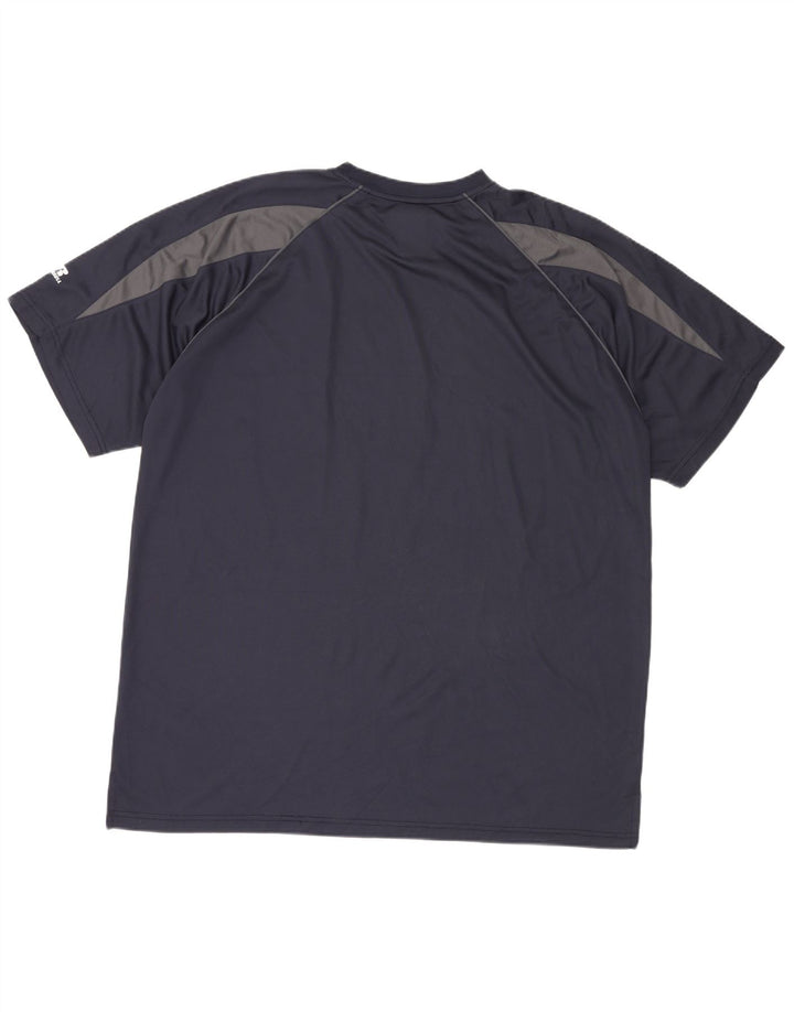 RUSSELL ATHLETIC Herren-T-Shirt, groß, 2XL, Marineblau, Farbblock-Polyester