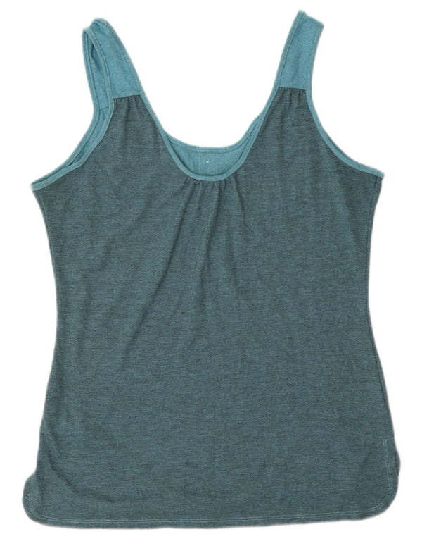 The North Face Damen Weste Top UK 14 Large Blau Polyester