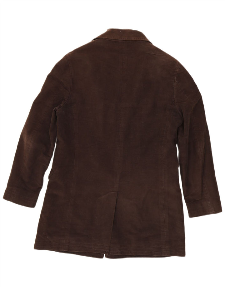 Massimo Dutti Herren-Blazer mit 3 Knöpfen, EU 48, mittelbraune Baumwolle