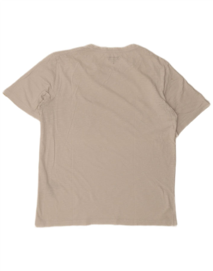 JACK & JONES Herren-T-Shirt-Oberteil aus mittelweißer, geblümter Baumwolle