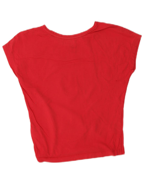 Puma Mädchen Grafik T-Shirt Top 9–10 Jahre rote Baumwolle