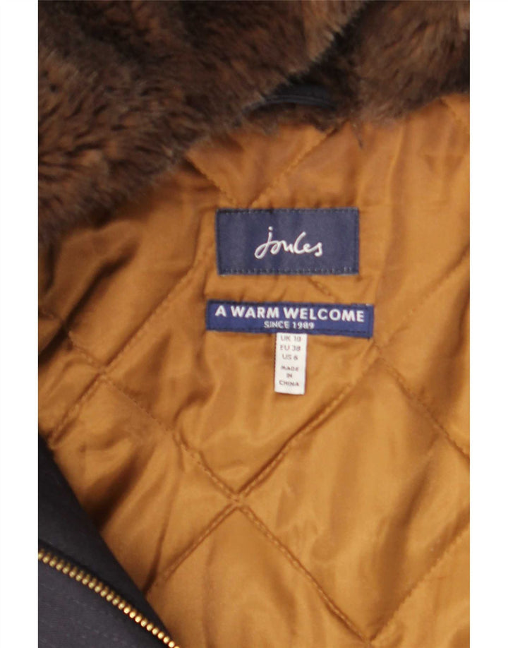 Jules Damen-Parkajacke mit Kapuze, UK 10, Größe S, marineblau, Baumwolle