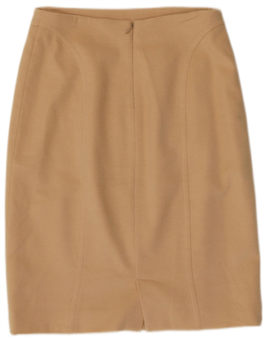Les Copains Damen Bleistiftrock IT 46 Large W30 Beige Wolle