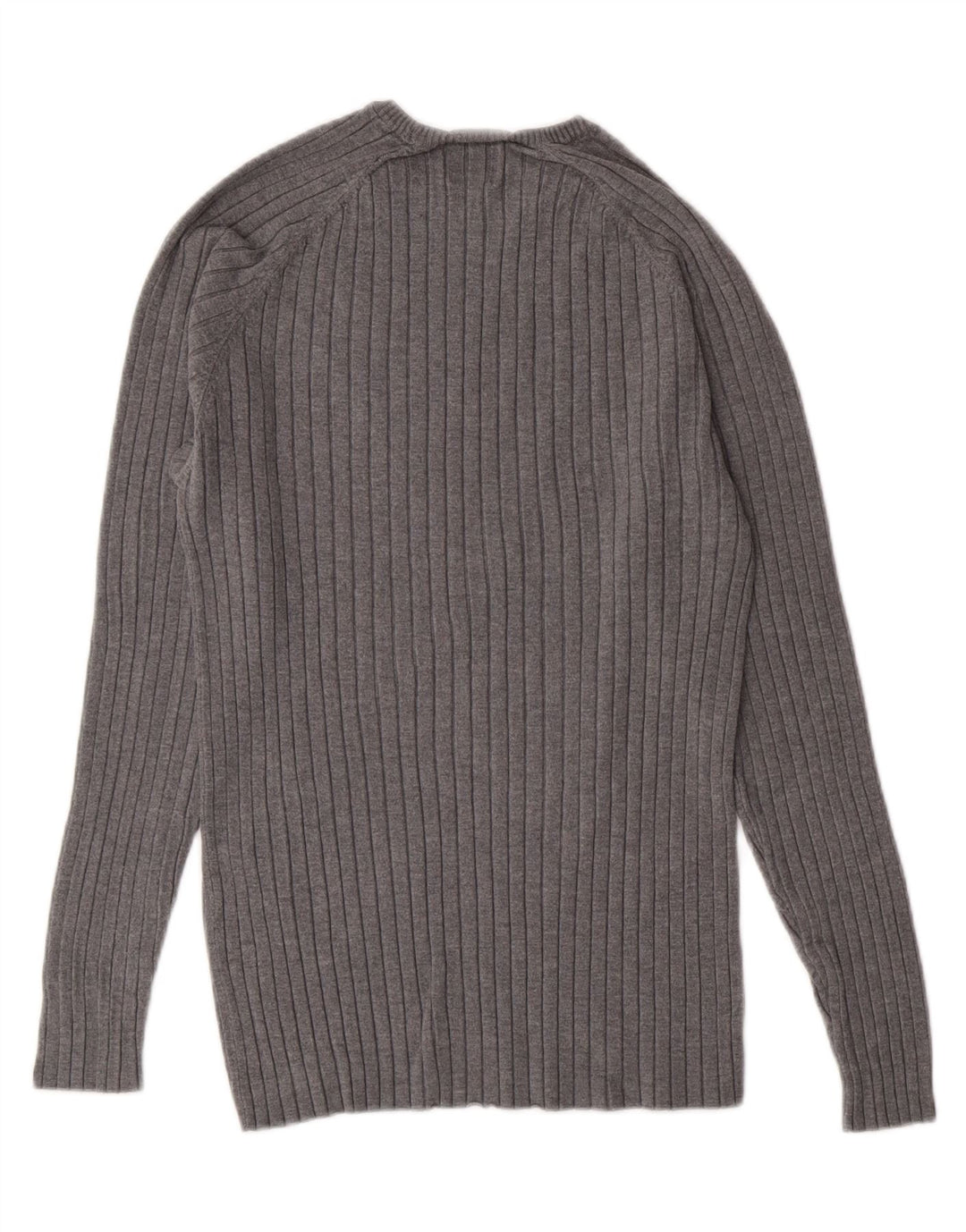 ZARA Womens Crew Neck Jumper Sweater UK 12 Medium Grey Viscose Vintage Zara and Second-Hand Zara from Messina Hembry 