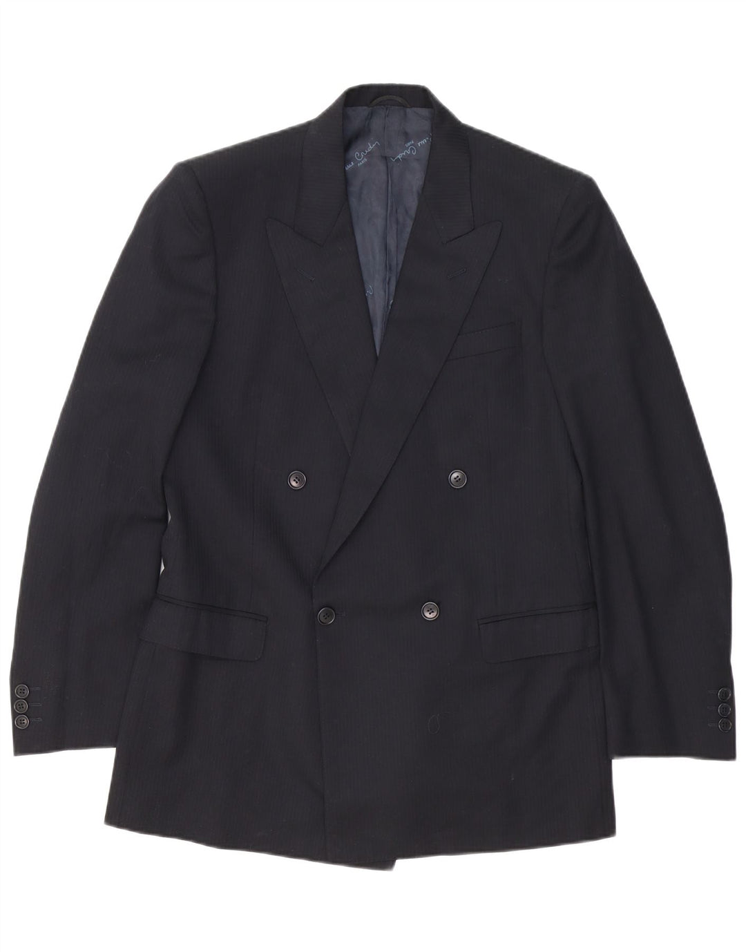 Pierre Cardin Herren 2-teiliger Anzug IT 48 Medium W32 L32 Schwarzer Nadelstreifen