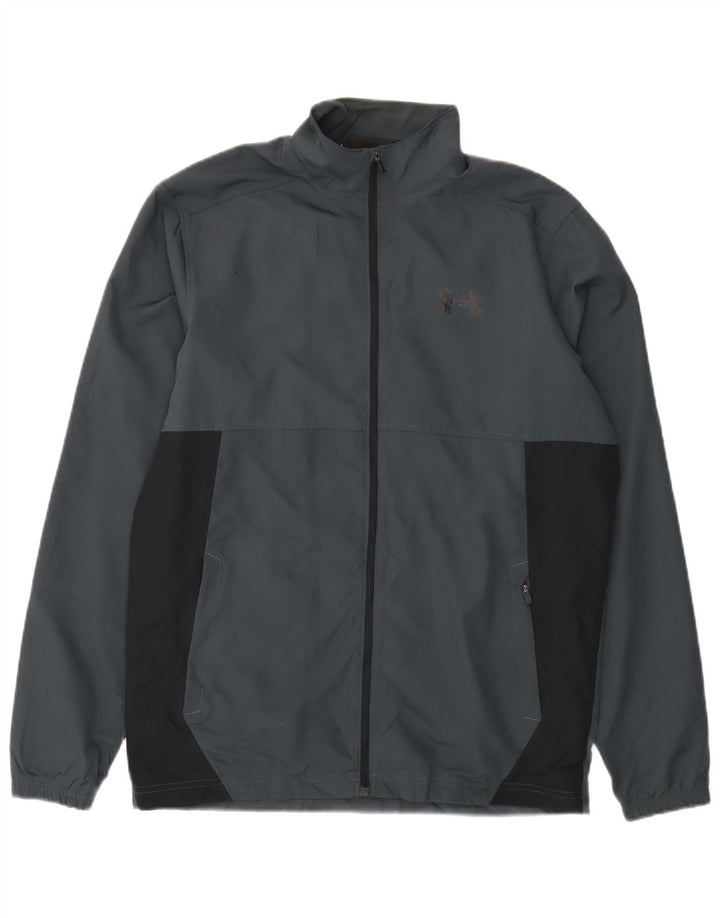 UNDER ARMOUR Herren Heat Gear Trainingsanzug Top Jacke Mittelgraues Polyester