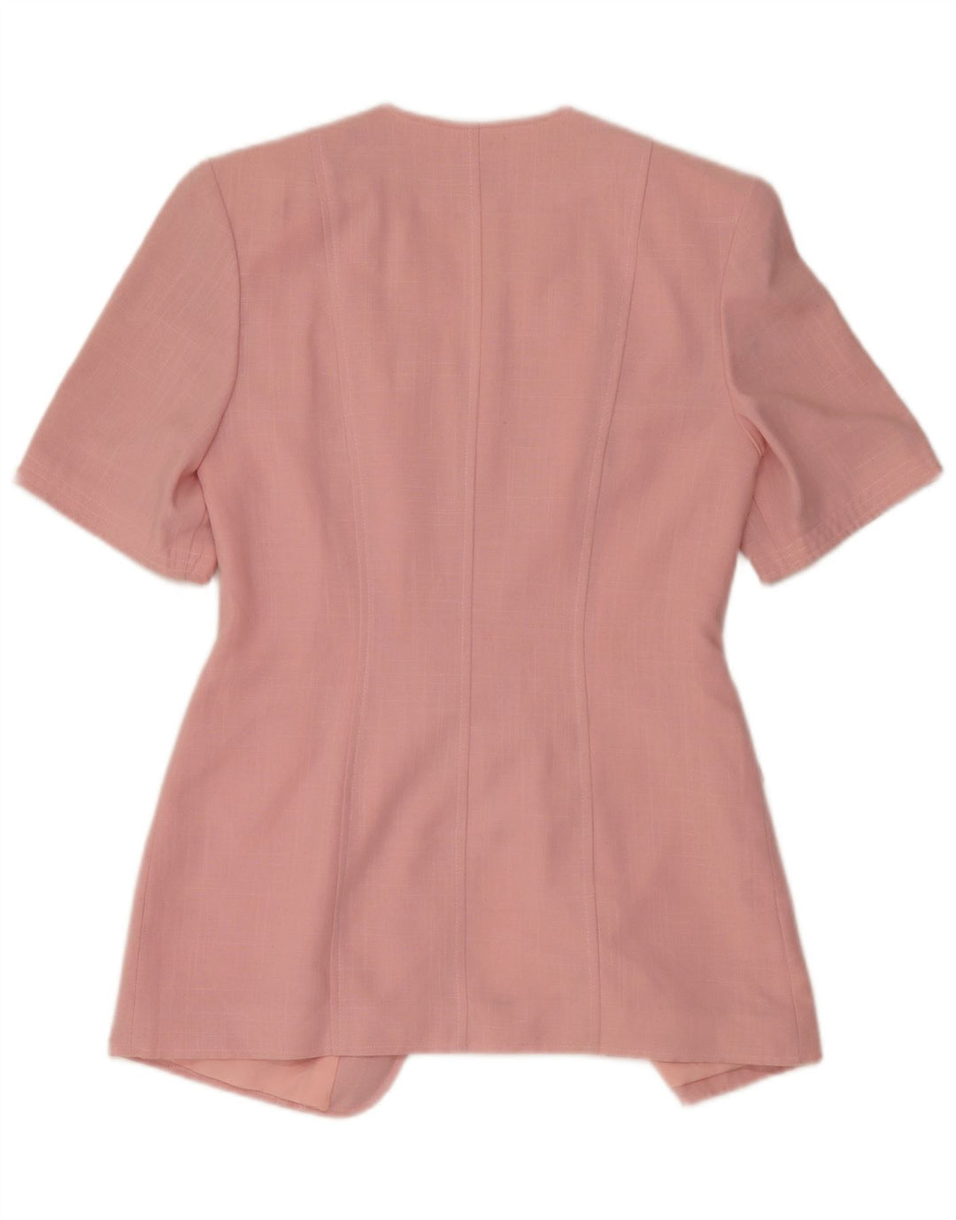 Vintage Damen Kurzärmelige 5-Knopf-Blazerjacke EU 40 Mittelrosa