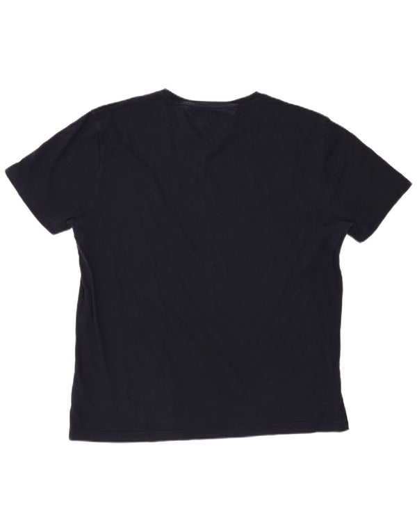 TOMMY HILFIGER Herren Slim Fit Grafik T-Shirt Top 2XL Marineblau Baumwolle